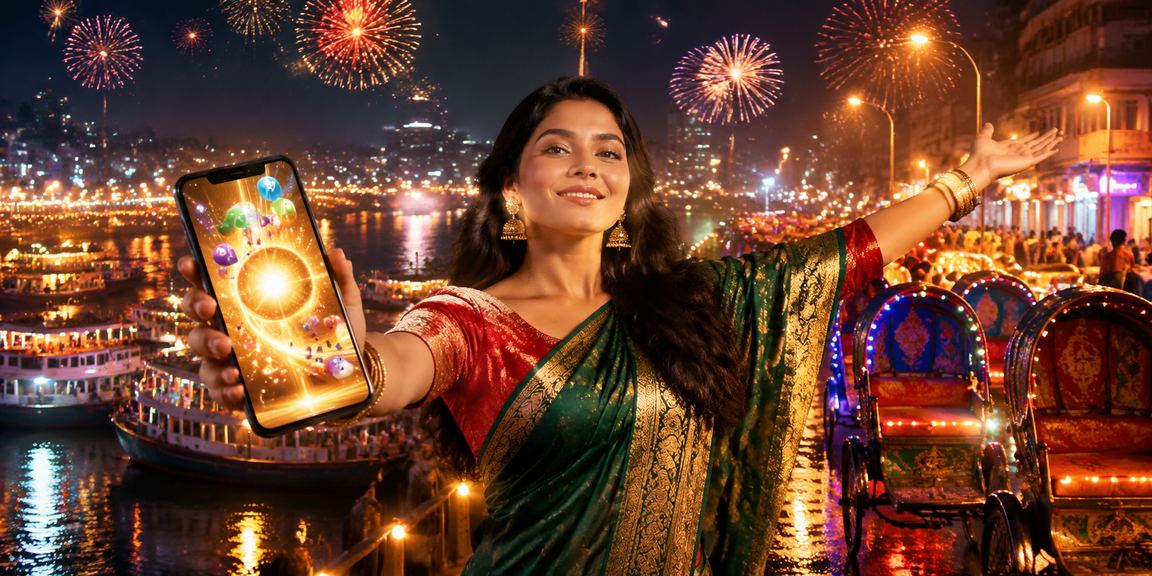 ঢাকায় রিকশায় বসে মোবাইলে লটারি ও অডস দেখছেন একজন ব্যবহারকারী